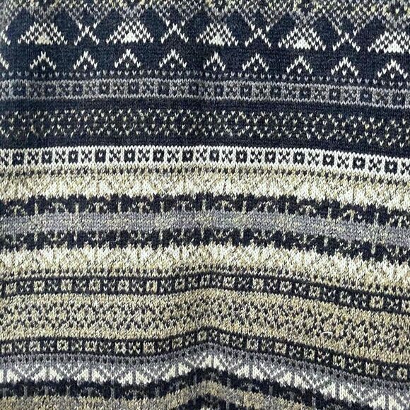 Lane Bryant Fair Isle Blue Tunic Sweater Wool Blend V Neck Venezia SZ 22/24 - Picture 2 of 10